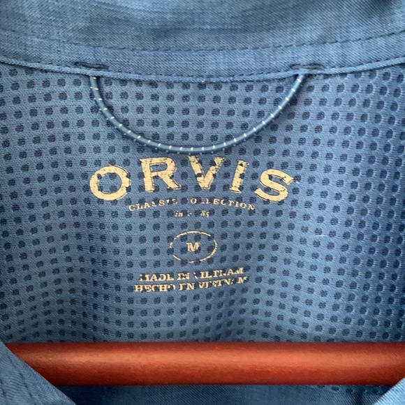 Orvis Blue Casual Short Sleeve Button Down Shirt - Picture 2 of 5